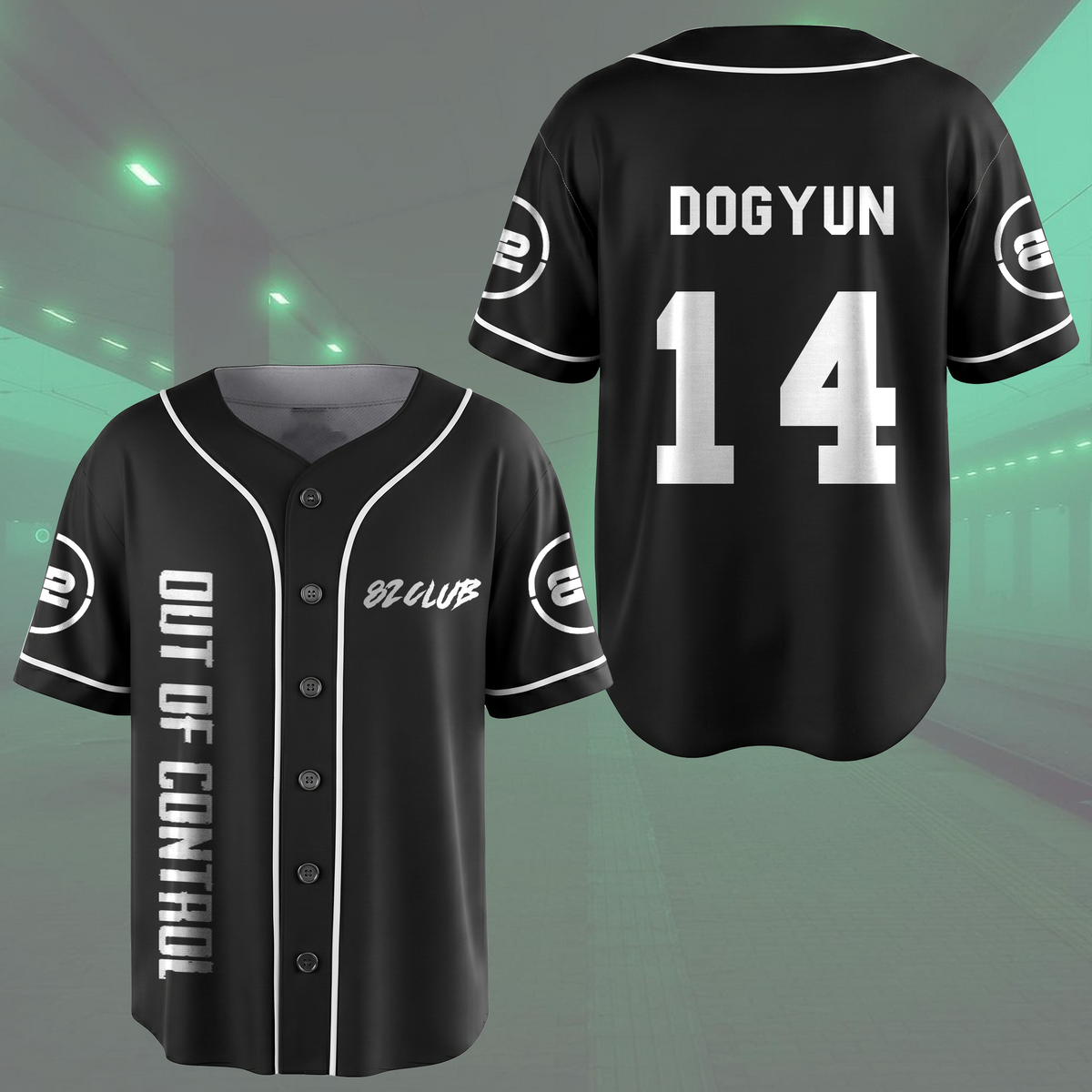 Fierce 82MAJOR US Tour 82CLUB Out Of Control Sporty Tribal Wave Baseball Jersey For 82DE
