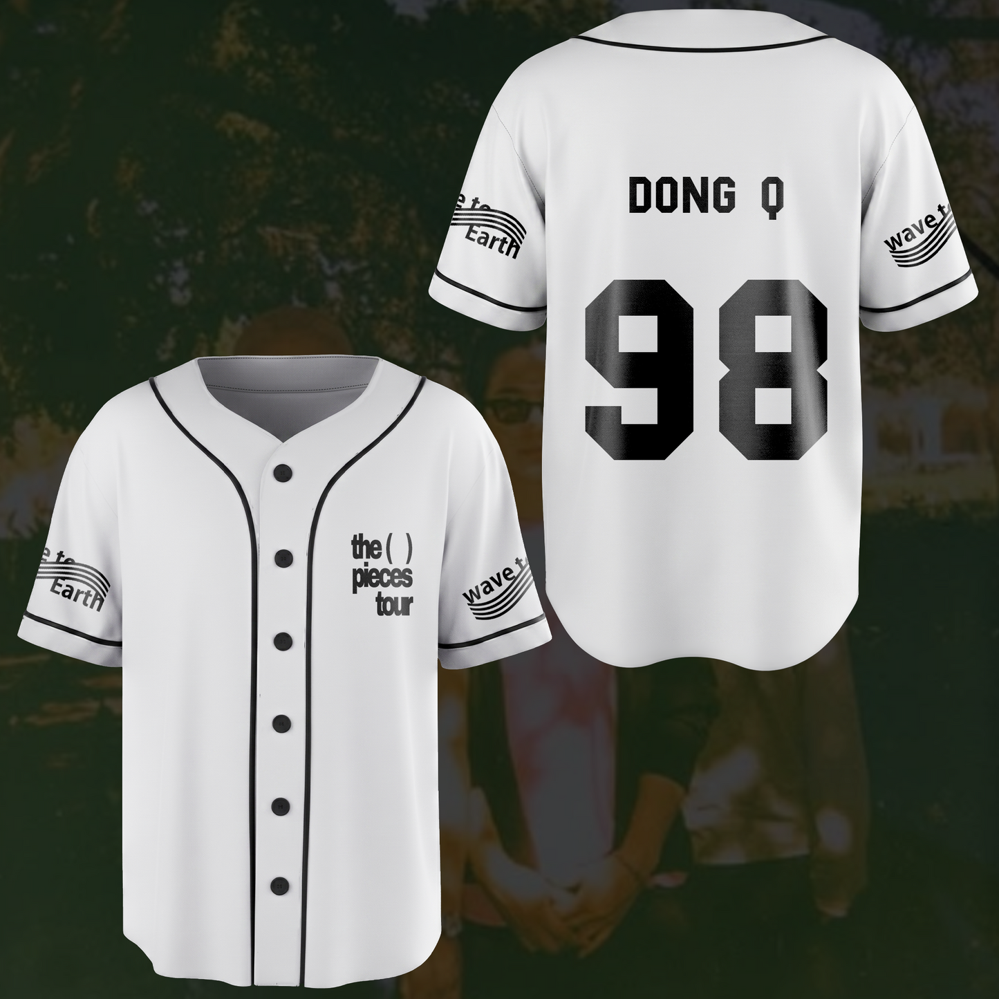 The Piece Tour Wave To Earth White Baseball Jersey Bad Piece Fan Edition