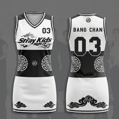 Stray Kids Run It Jersey Dress Edgy Kpop Sporty Streetwear Concert Outfit Gift For Fans