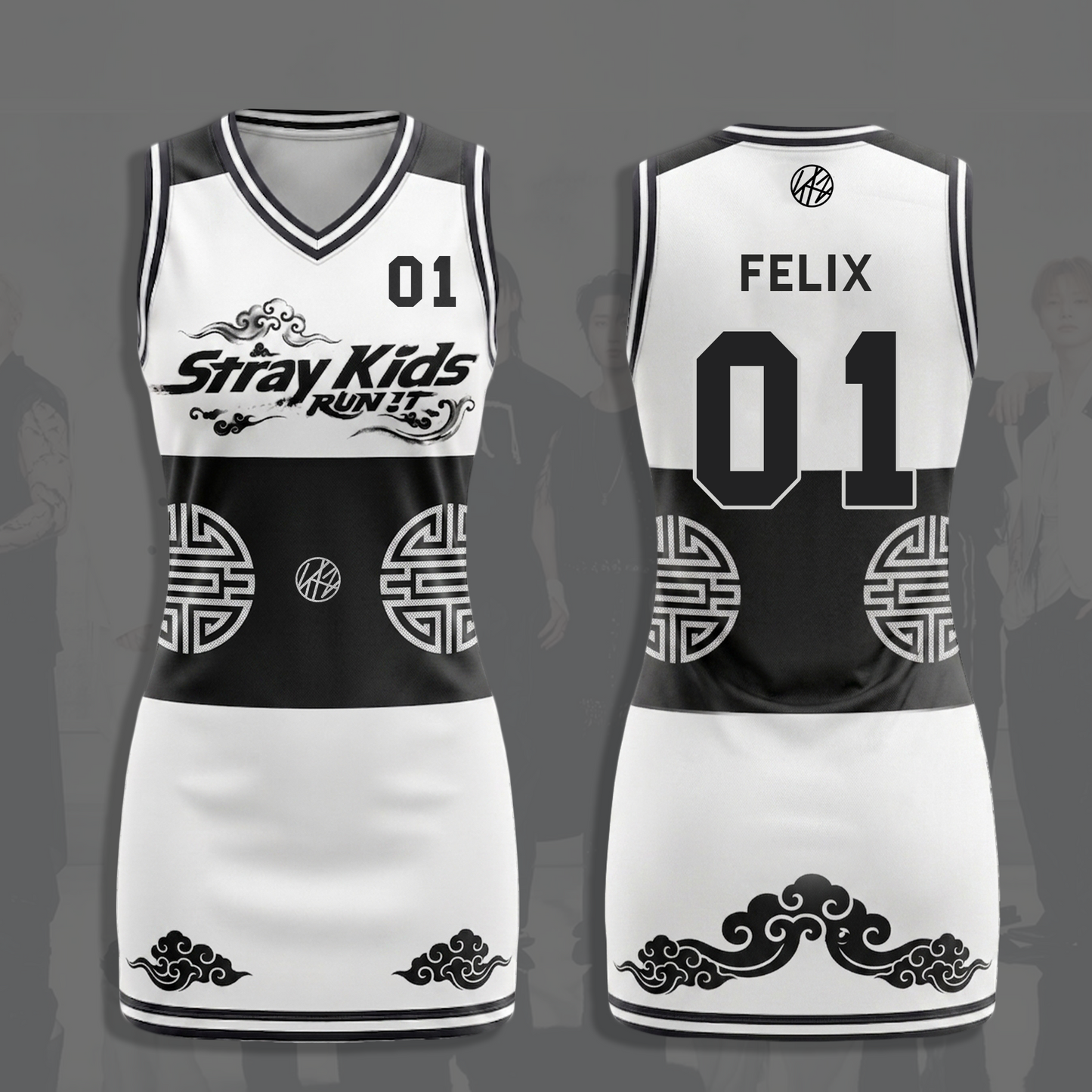 Stray Kids Run It Jersey Dress Edgy Kpop Sporty Streetwear Concert Outfit Gift For Fans