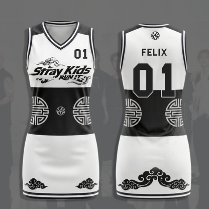 Stray Kids Run It Jersey Dress Edgy Kpop Sporty Streetwear Concert Outfit Gift For Fans