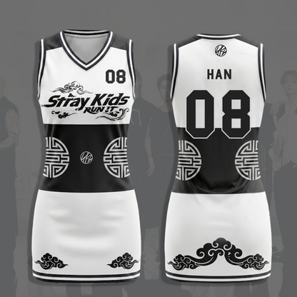 Stray Kids Run It Jersey Dress Edgy Kpop Sporty Streetwear Concert Outfit Gift For Fans