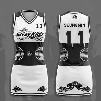 Stray Kids Run It Jersey Dress Edgy Kpop Sporty Streetwear Concert Outfit Gift For Fans