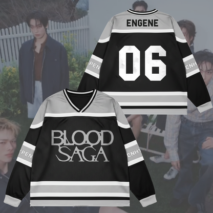 Blood Saga Enhypen World Tour Mesh Splicing Long Sleeve Gift For Fans
