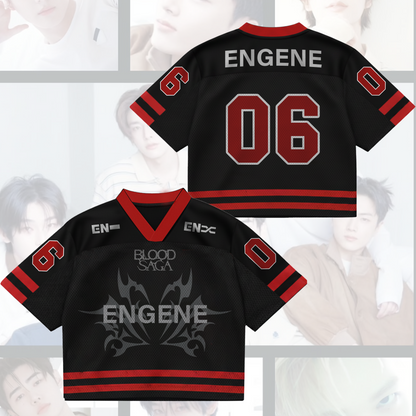 Dark Core Enhypen Blood Saga World Tour Mixed Mesh Jersey