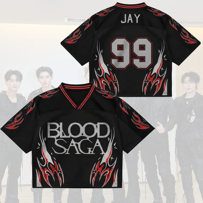 Blood Saga Enhypen Jersey - Gothic Streetwear Mix Mesh World Tour