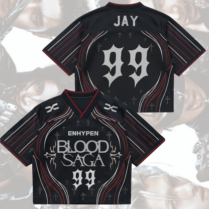 Sporty Enhypen Blood Saga World Tour Mix Mesh Jersey