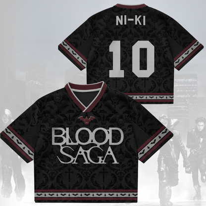 Dark Enhypen Blood Saga 2026 World Tour Mix Mesh Jersey