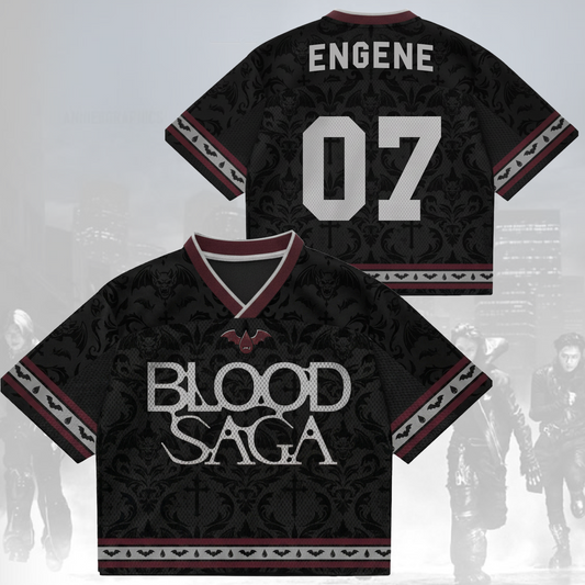 Dark Enhypen Blood Saga 2026 World Tour Mix Mesh Jersey