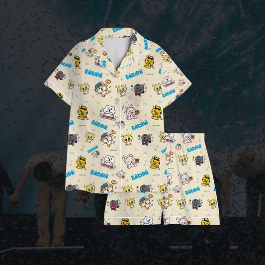 enhypen-enchin-Short-Satin-Pajama-Set
