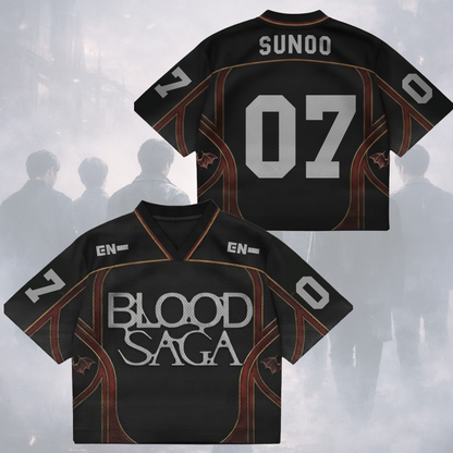 Immortal Glow Enhypen Blood Saga World Tour Mix Mesh Jersey Gift For Fans