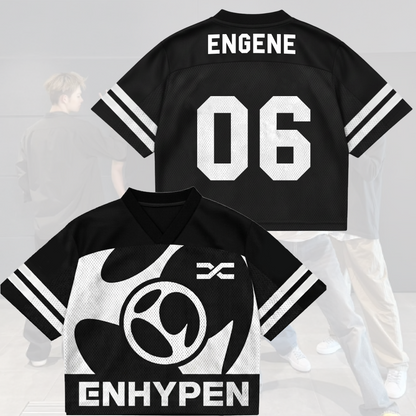 Modern Streetwear Enhypen Blood Saga Mix Mesh Jersey Fan Edition