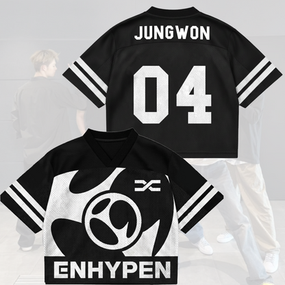 Modern Streetwear Enhypen Blood Saga Mix Mesh Jersey Fan Edition