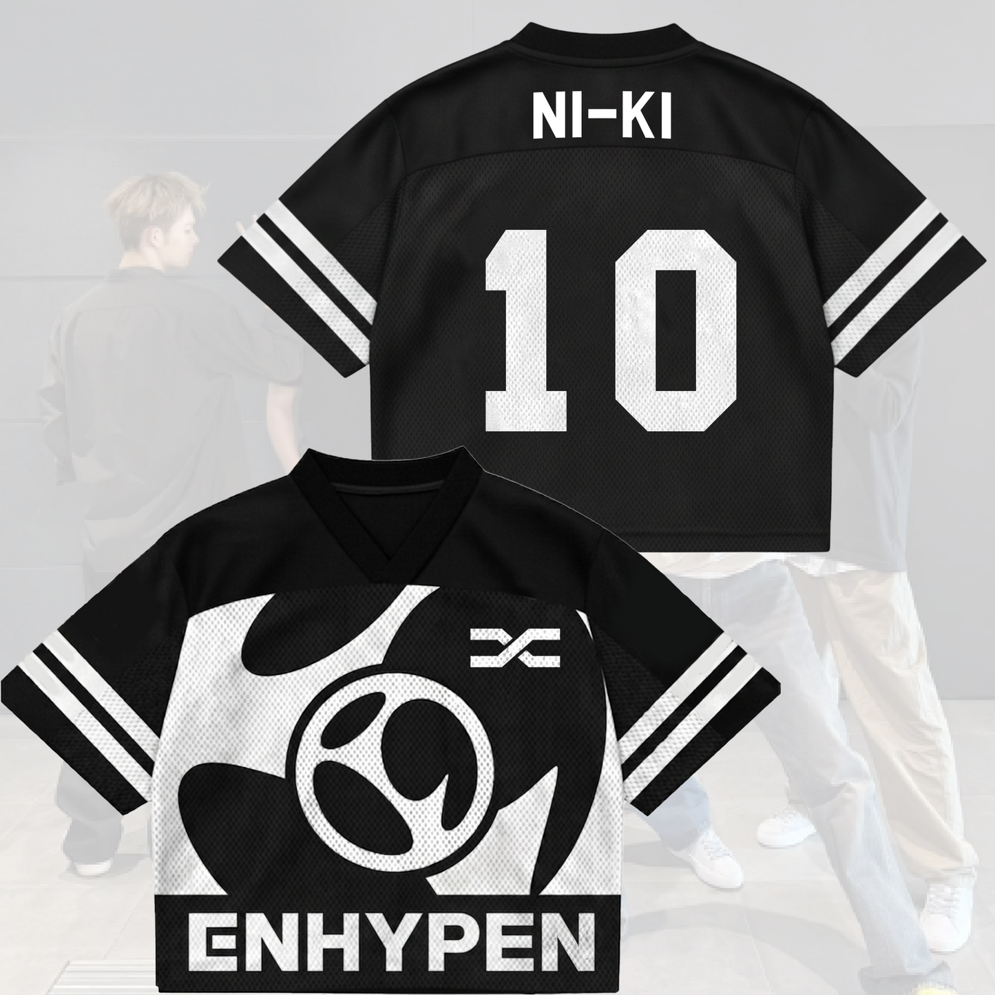 Modern Streetwear Enhypen Blood Saga Mix Mesh Jersey Fan Edition