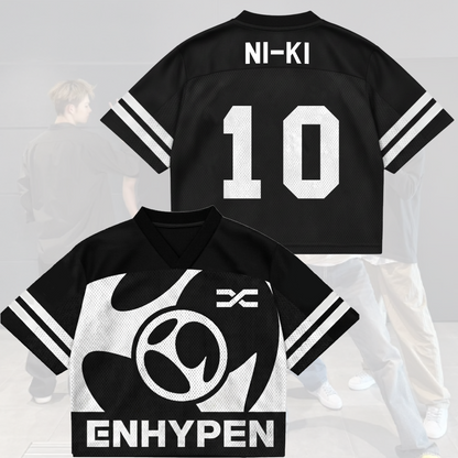 Modern Streetwear Enhypen Blood Saga Mix Mesh Jersey Fan Edition