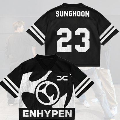 Modern Streetwear Enhypen Blood Saga Mix Mesh Jersey Fan Edition