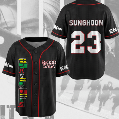 The Sin Bliss Enhypen Blood Saga World Tour Mesh Baseball Jersey Engene Gifts