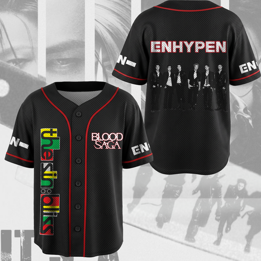 The Sin Bliss Enhypen Blood Saga World Tour Mesh Baseball Jersey Engene Gifts