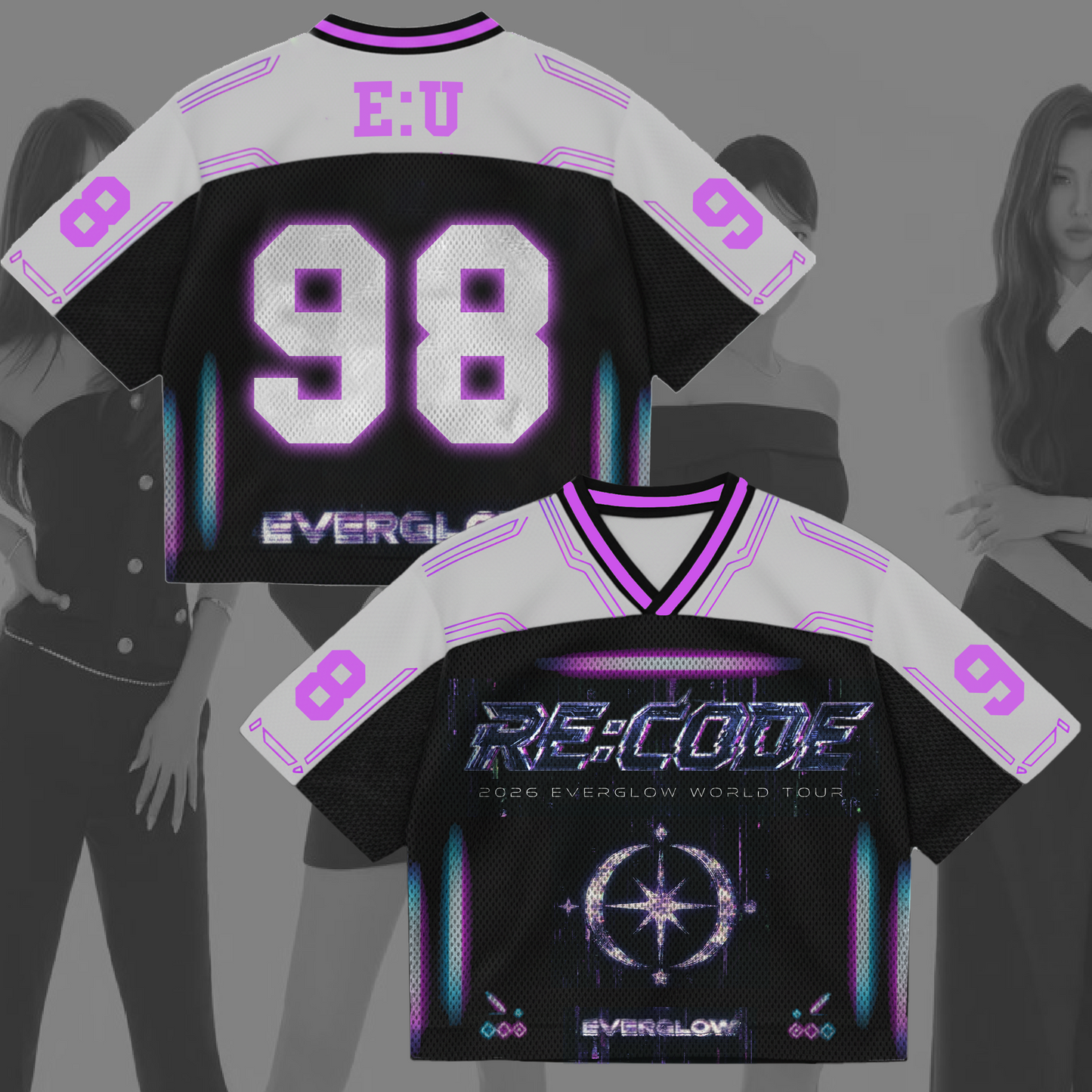 EVERGLOW World Tour 2026 Mixed Mesh Jersey Gift For Fans