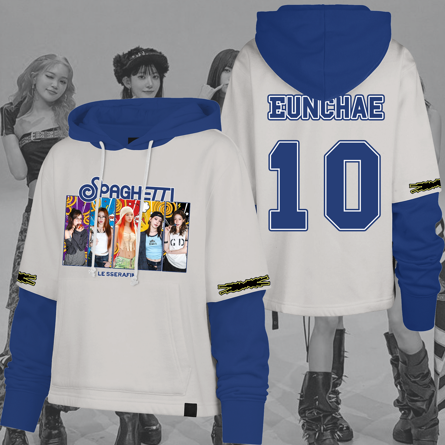 Spaghetti Le Sserafim Shortstop Hoodie Gift For Lovers