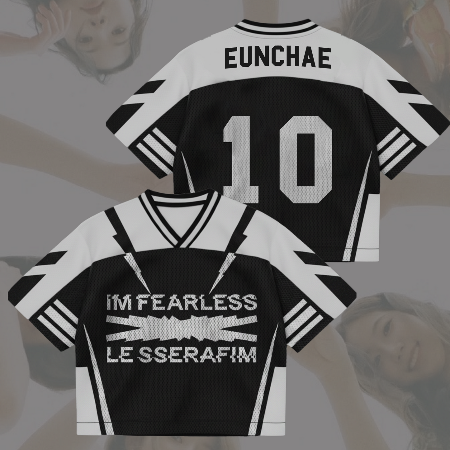 Le Sserafim Im Fearless New Album Mixed Mesh Jersey