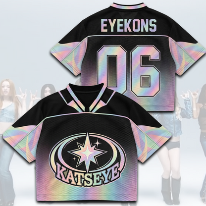 Prismatic Katseye The Wildworld Tour Mixed Mesh Jersey Gift For Fans