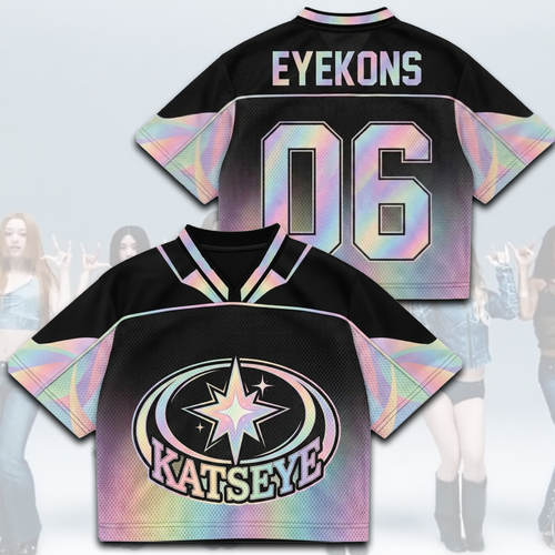 Prismatic Katseye The Wildworld Tour Mixed Mesh Jersey Gift For Fans