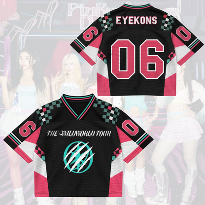 KATSEYE Wild Tour Sporty Purple Mixed Mesh Jersey für EYEKONS