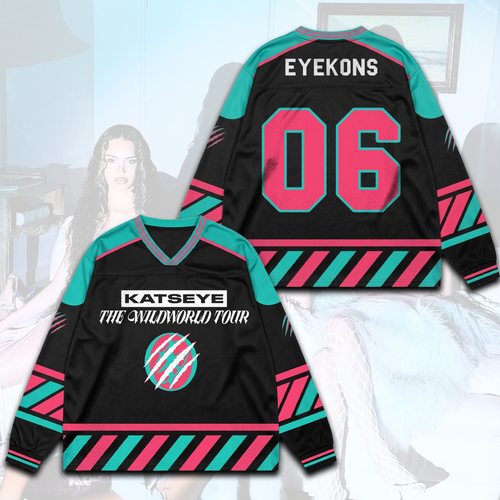 Chic Katseye The Wildworld Tour Mesh Splicing Long Sleeved Fan Edition
