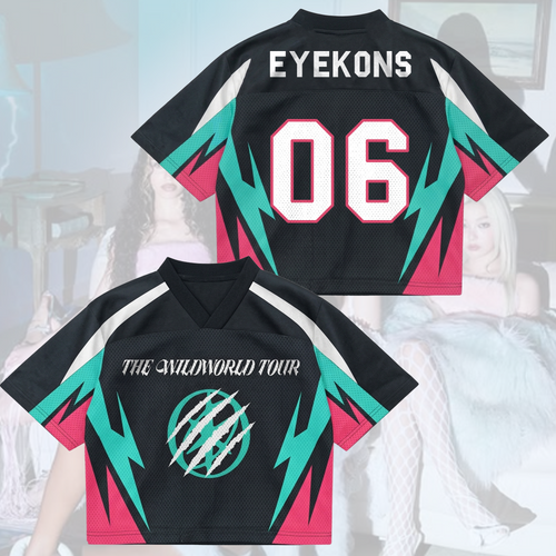 Explosive The Wildworld Tour Katseye Thunder Sport Mixed Mesh Jersey Fan Merch