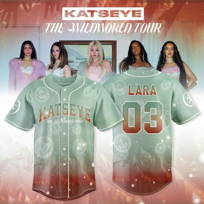 Katseye WILDWORLD Tour 2026 Baseball Jersey, K-Pop Fan Concert Outfit