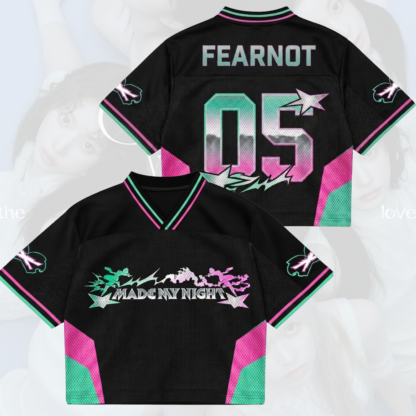 Epic LE SSERAFIM Made My Night Mixed Mesh Jersey Pureflow Tour Gift for Fans