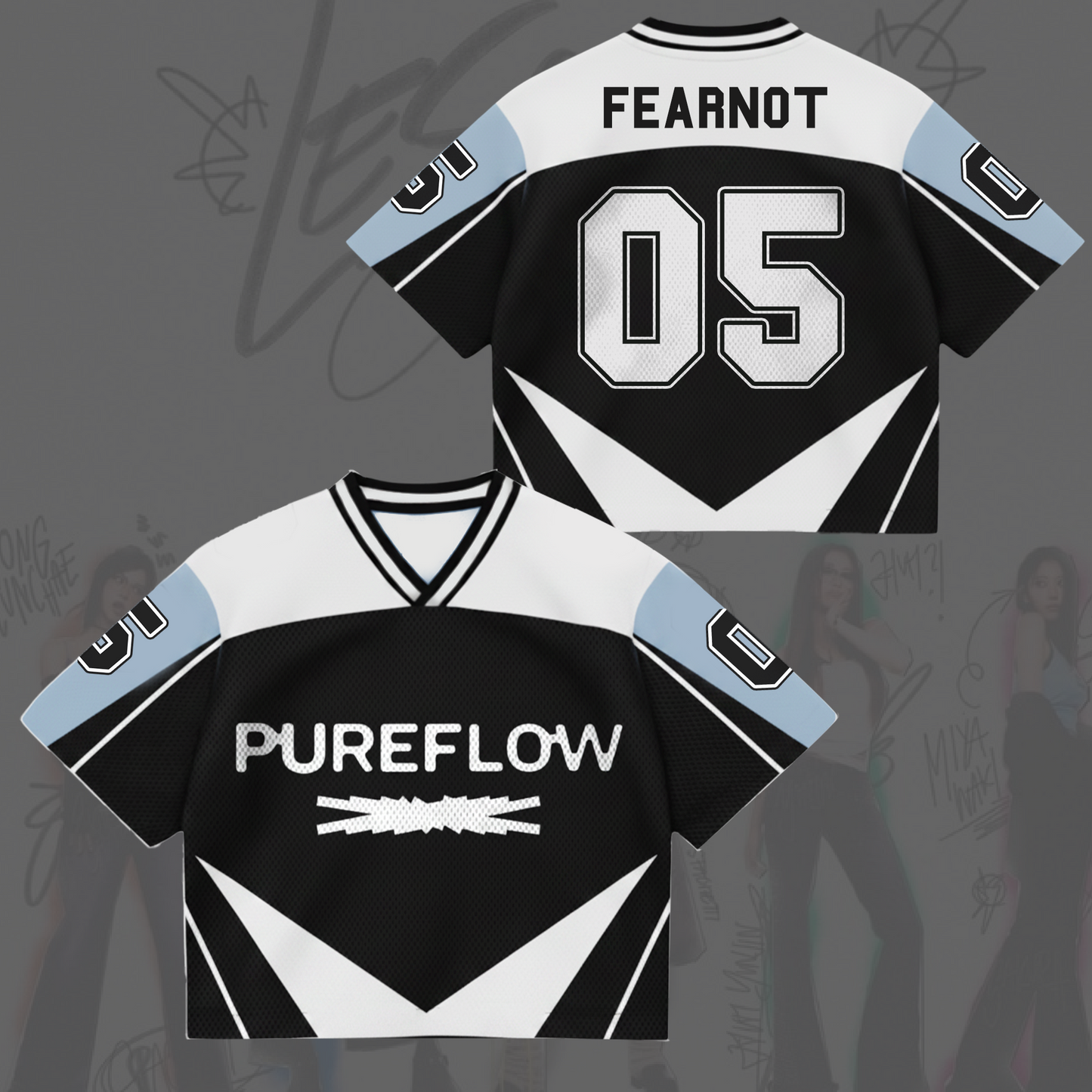 Le Sserafim Pureflow Come Back Mixed Mesh Jersey Gift For Fans