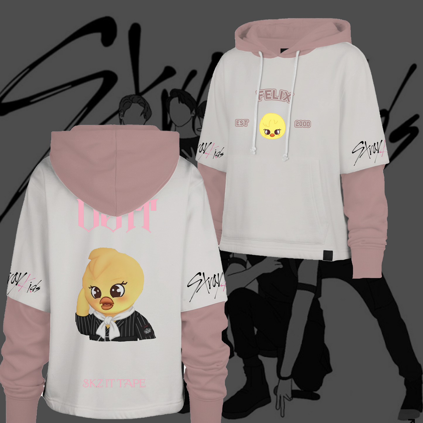 WAVESTEEᵀᴹ SKZ Stray Kid 2026 Season’s Greetings DO IT Shortstop Hoodie