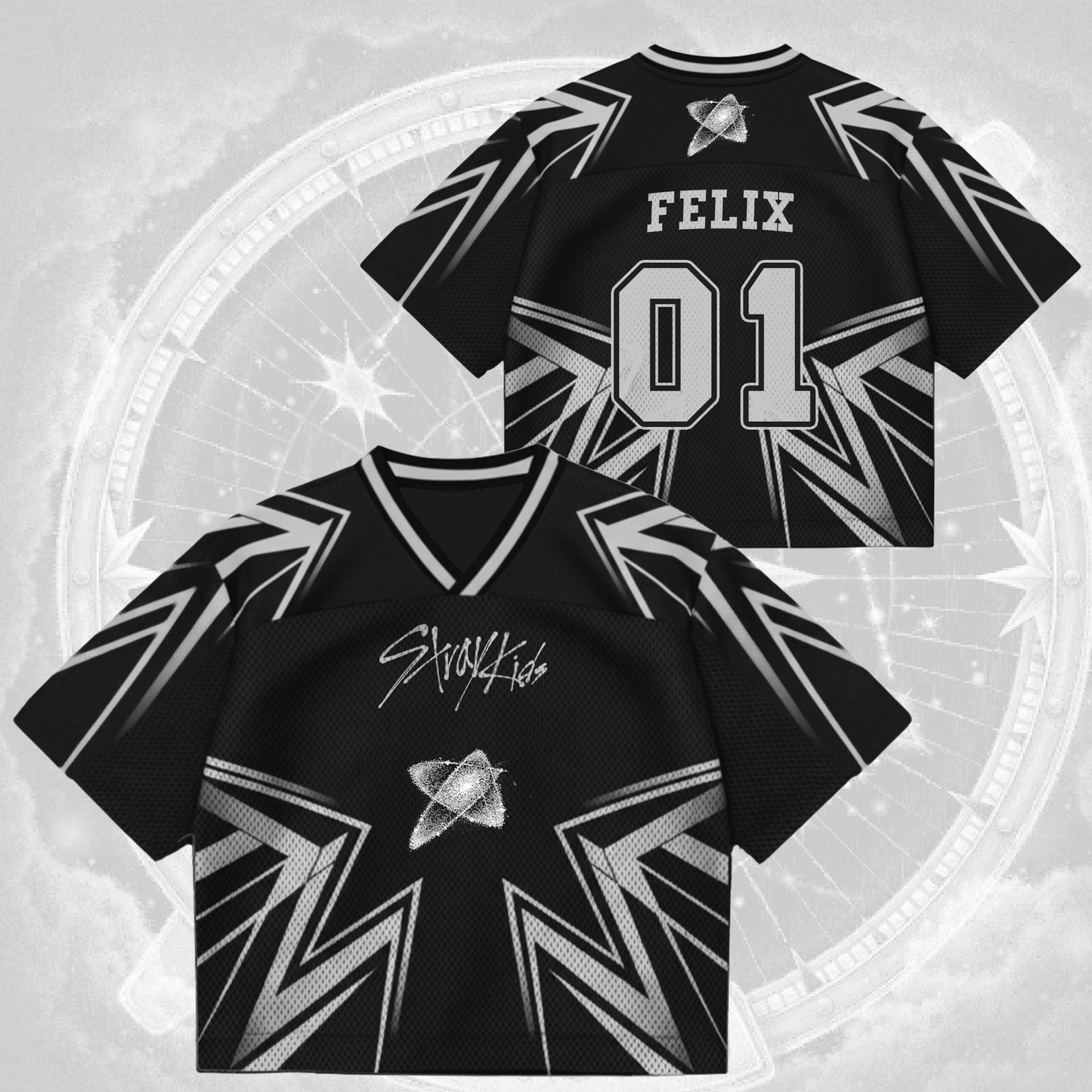 Stray Kids Star Mixed Mesh Jersey Gift For Lovers