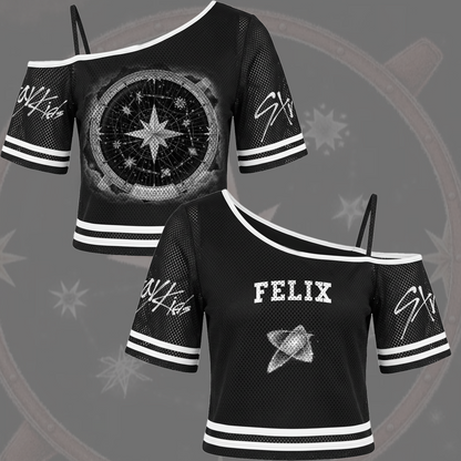 Stray Kids Stay Single Off Shoulder Mesh Gift For Fans