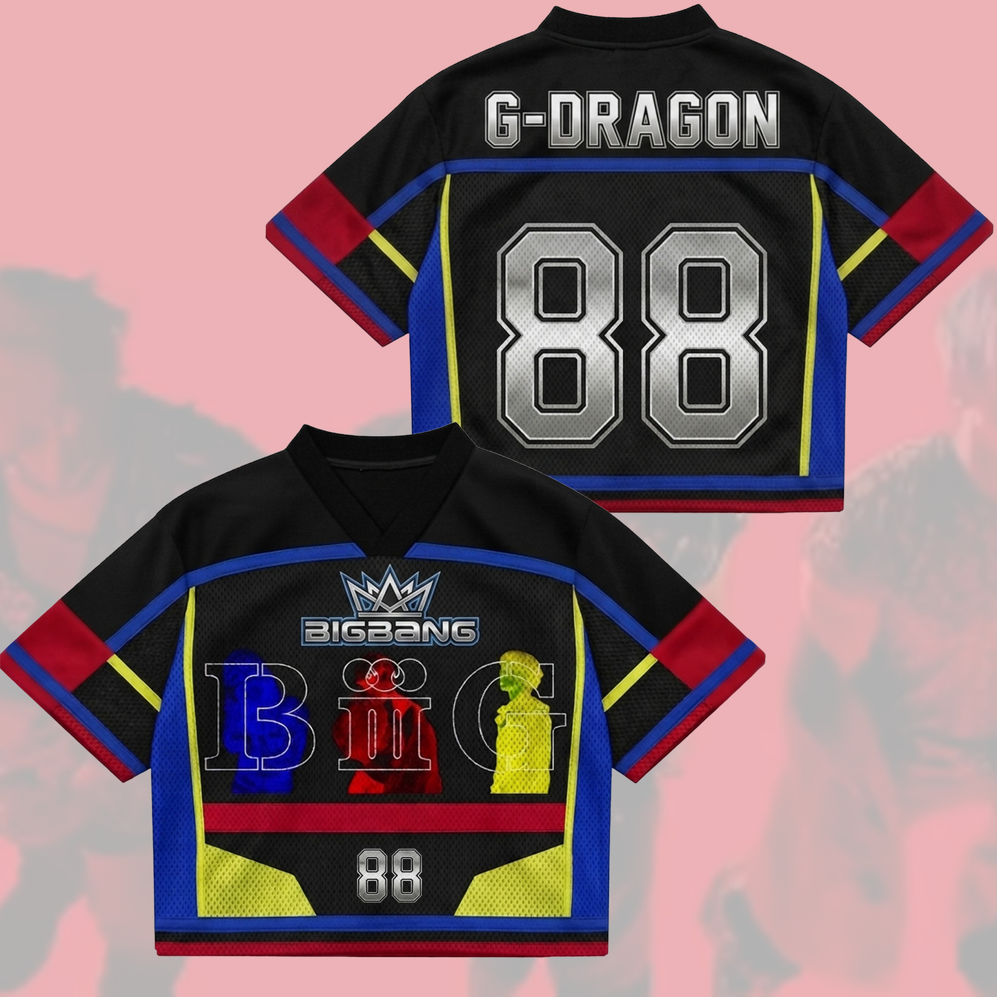 Sporty Bigbang Biiig Single 20th Anniversary Mixed Mesh Jersey Fan Edition