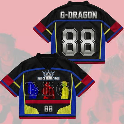 Sporty Bigbang Biiig Single 20th Anniversary Mixed Mesh Jersey Fan Edition