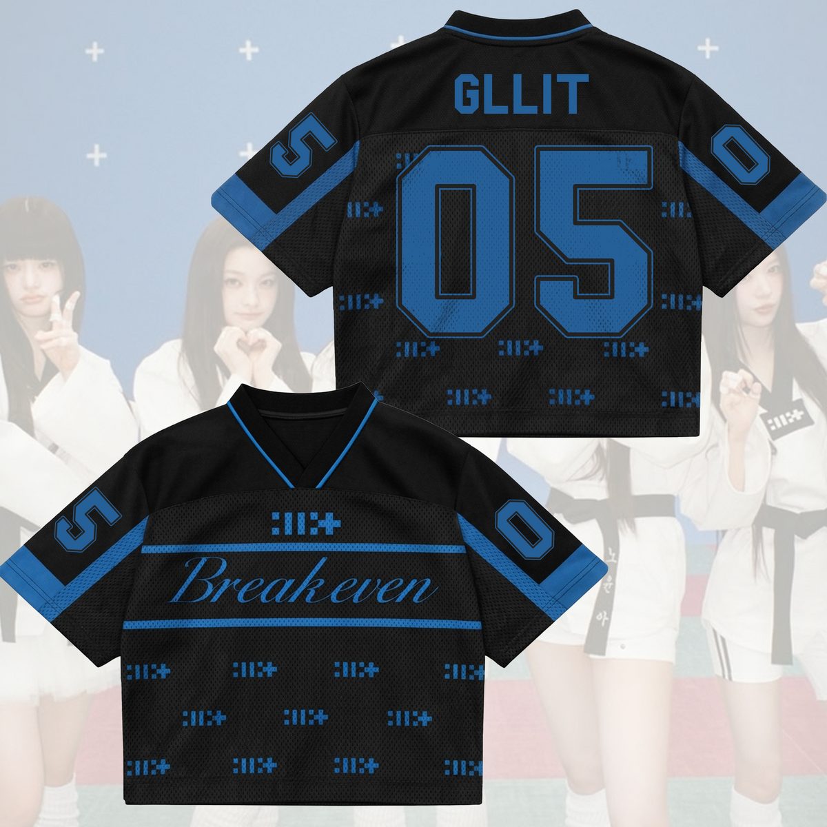 Breakeven Illit Album Sporty Chic Mixed Mesh Jersey Gift For Fans