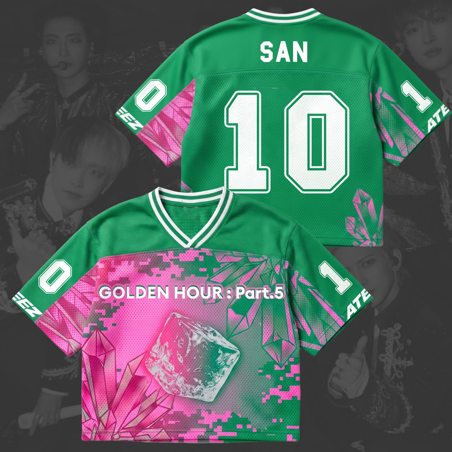 Chrysalis ATEEZ  Golden Hour Part 5 Album Mixed Mesh Jersey