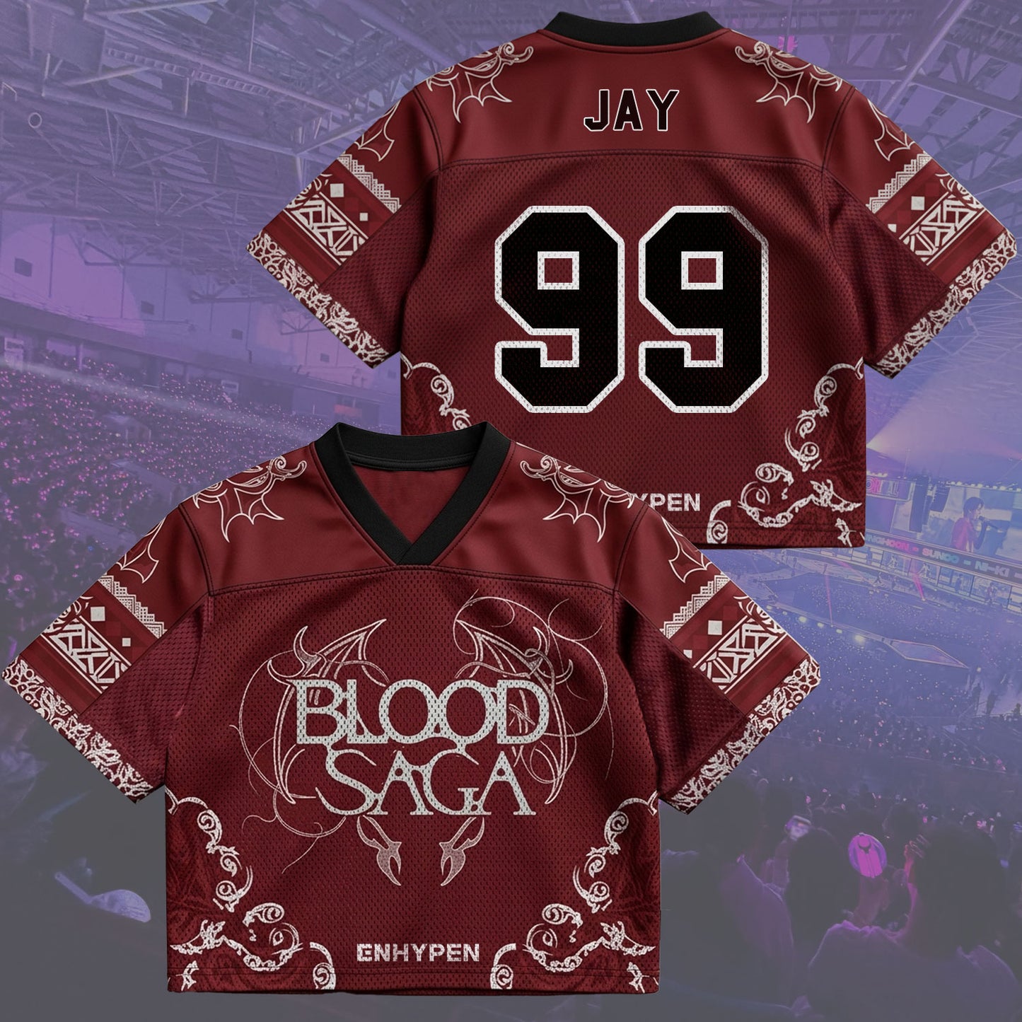 Gothic Blood Saga Enhypen World Tour Mix Mesh Jersey