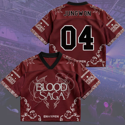 Gothic Blood Saga Enhypen World Tour Mix Mesh Jersey