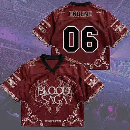 Gothic Blood Saga Enhypen World Tour Mix Mesh Jersey