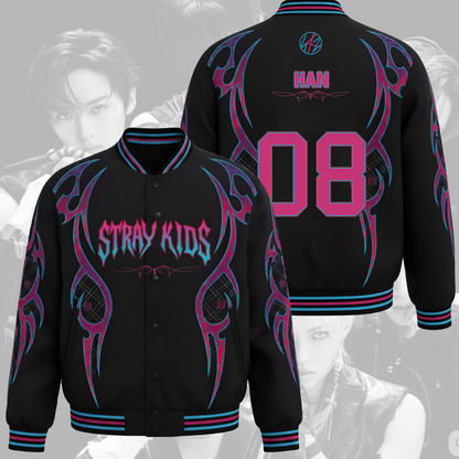 WAVESTEEᵀᴹ Stray Kids SKZ It Tape DO IT Baseball Jacket