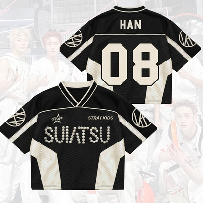 SUIATSU Stray Kids Album Mixed Mesh Jersey Run It Gift for Fans
