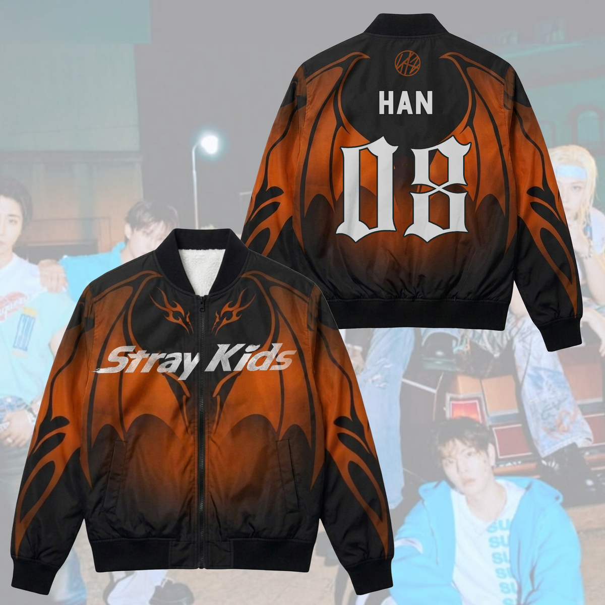 Stray Kids  Run It World Tour Bomber Jacket Orange Dragon Stray Kids Concert Outfit Stay Gifts