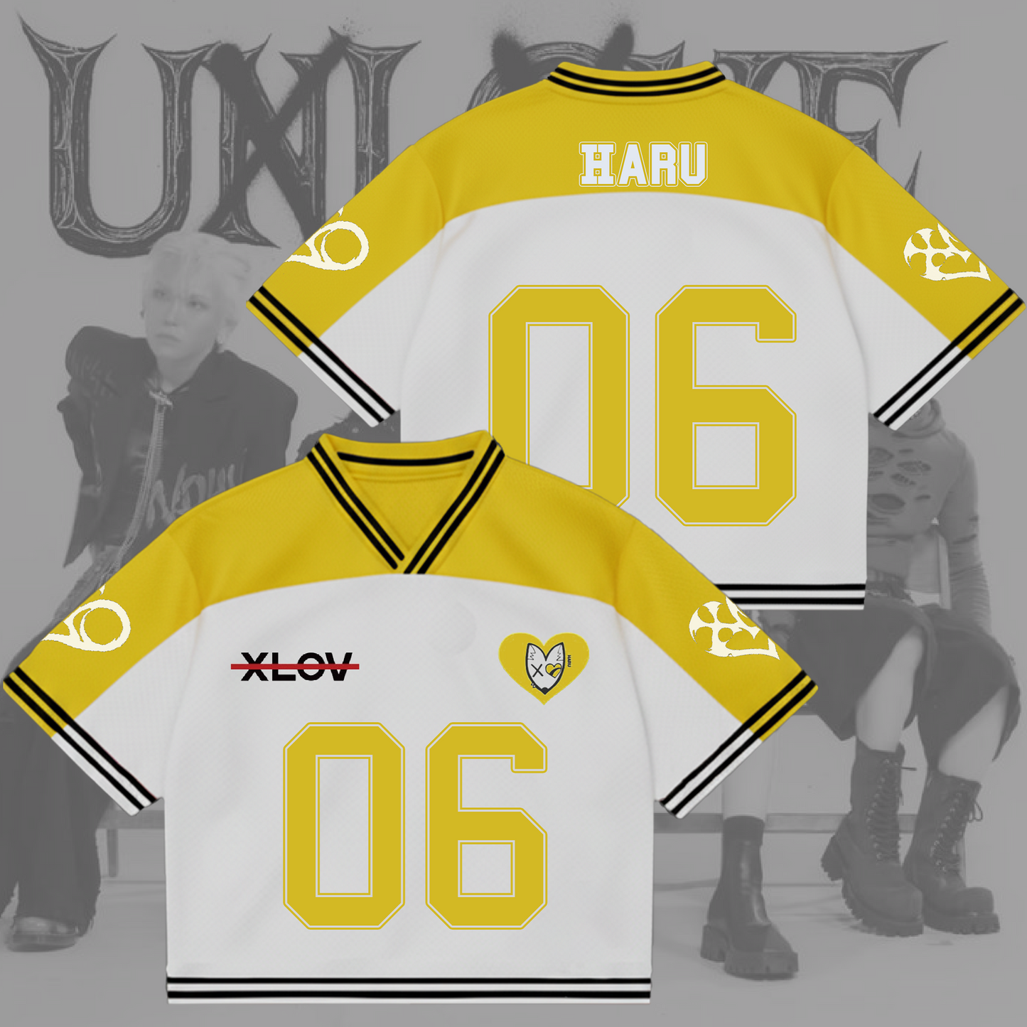 XLOV Wumuti Rui Hyun Haru  Mixed Mesh Jersey Gift For Fans