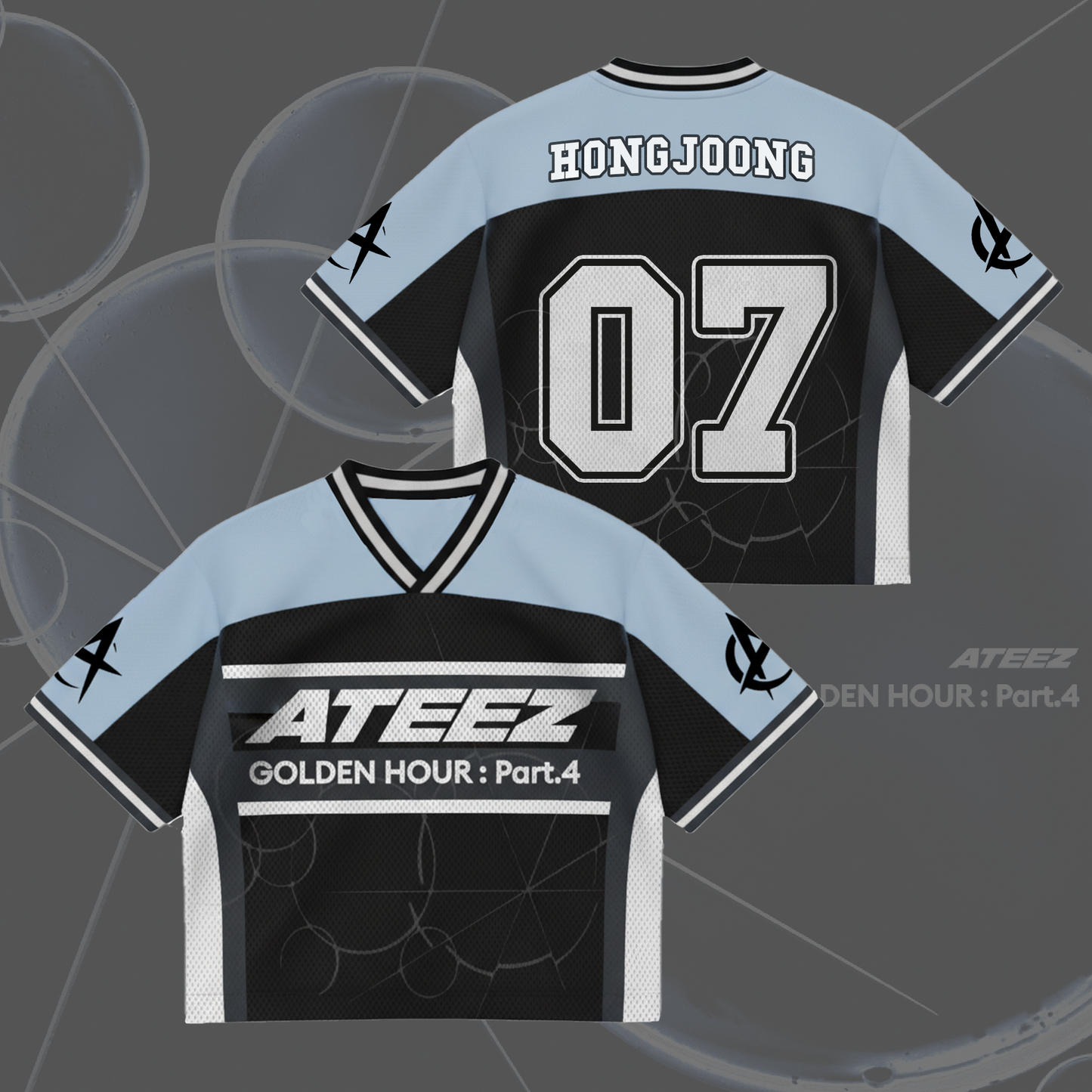 ATEEZ Mini Album Golden Hour Part 4 Mixed Mesh Jersey Gifts