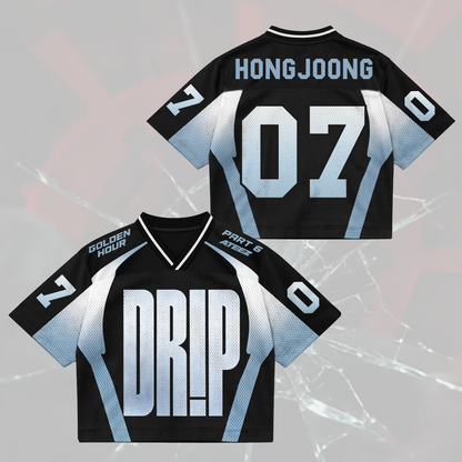 Drip ATEEZ Golden Hour Part 6 Mix Mesh Jersey Gifts For Atiny