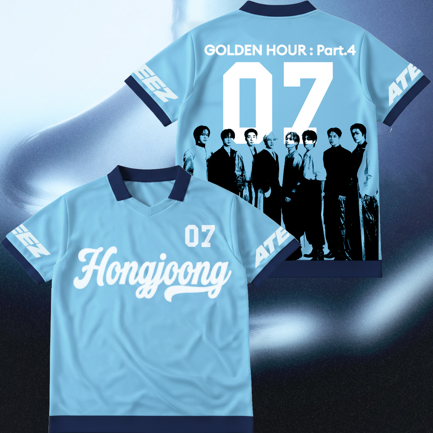 ATEEZ Golden Hour Part 4 Winged Neck Baseball Shirt Gifts